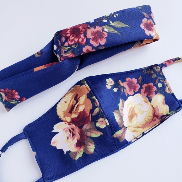 BOGO FREE Twist Knot Turban Headband Face Mask Reusable Set - Picture 2 of 10